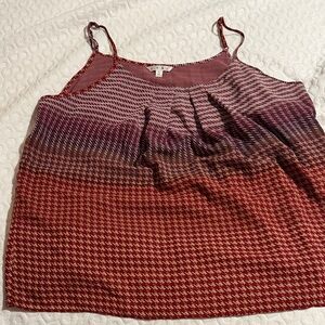 CAbi Women's Red and Purple Houndstooth Camisole